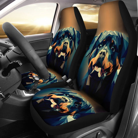 Rottweiler Dog Vector Art Print Car Seat Covers-Free Shipping