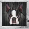 Boston Terrier Print Shower Curtains-Free Shipping