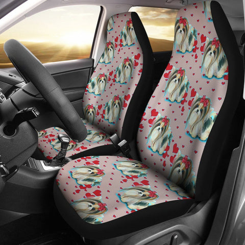 Cute Yorkie Dog Pattern Print Car Seat Covers-Free Shipping
