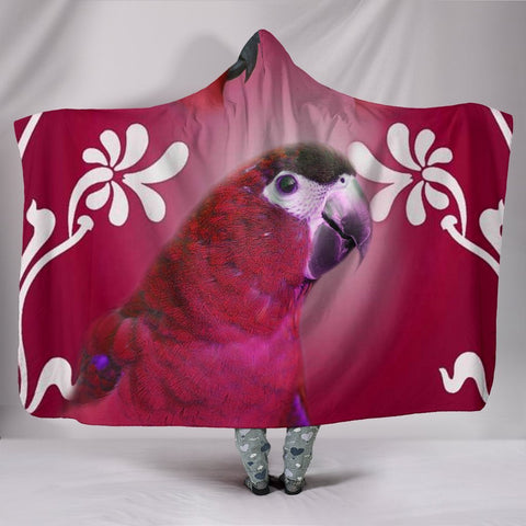 Mini Macaw Parrot Print Hooded Blanket-Free Shipping