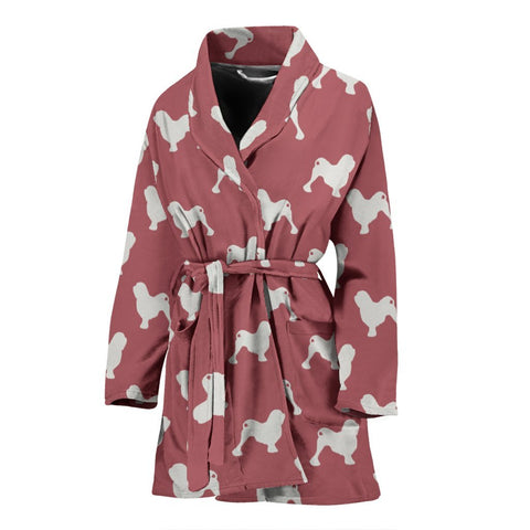 Lowchen Dog Pattern Print Women's Bath Robe-Free Shipping