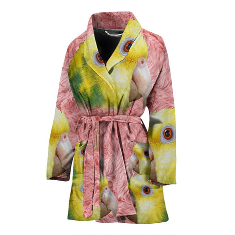 Amazon Parrot Print Women's Bath Robe-Free Shipping