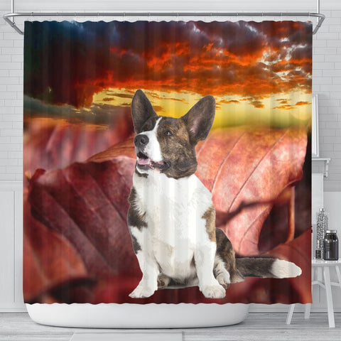 Cardigan Welsh Corgi Print Shower Curtains-Free Shipping