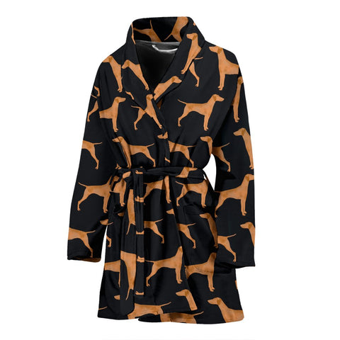 Amazing Vizsla Dog Pattern Print Women's Bath Robe-Free Shipping