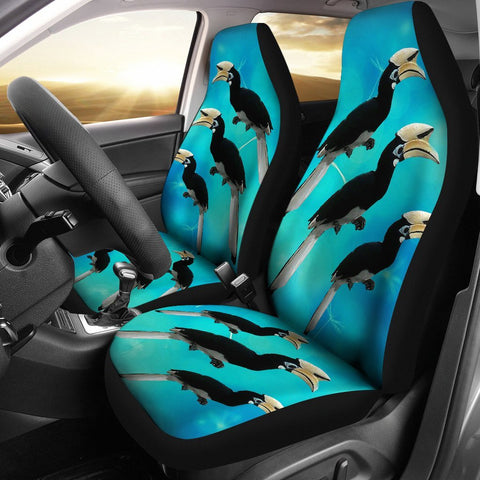 African Pied Hornbill Bird Print Car Seat Covers-Free Shipping