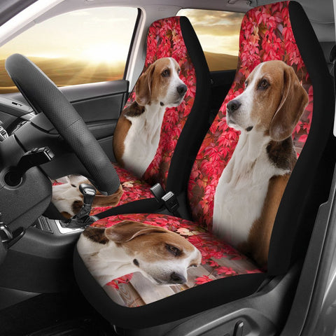 Cute English Foxhound Print Car Seat Covers-Free Shipping