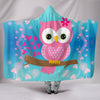 Hoot Hoot Owl Lovers Plush Hooded Blanket