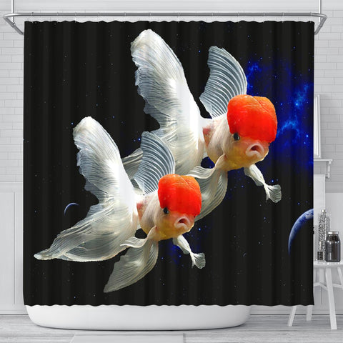 Oranda Fish Print Shower Curtains-Free Shipping