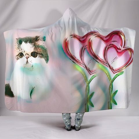 Exotic Shorthair Cat Print Hooded Blanket-Free Shipping