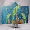 Ring Necked Parakeet Print Hooded Blanket-Free Shipping