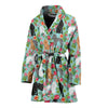 Cute Poodle Dog Floral Print Women's Bath Robe-Free Shipping