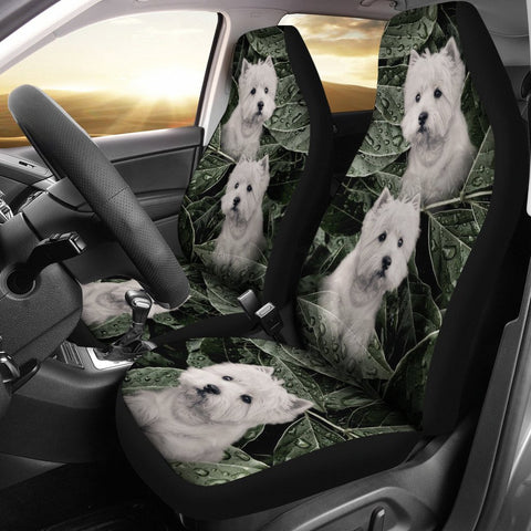 Cute West Highland White Terrier Print Car Seat Covers- Free Shipping