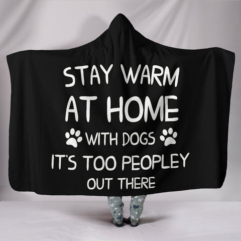 Stay Warm at Home with Dogs Hooded Blanket