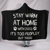 Stay Warm at Home with Dogs Hooded Blanket