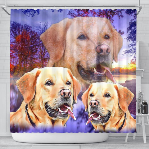 Labrador Retriever Print Shower Curtains-Free Shipping