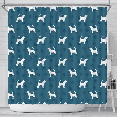 Bloodhound Dog Paws Print Shower Curtains-Free Shipping
