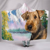 Cute Airedale Terrier Print Hooded Blanket-Free Shipping