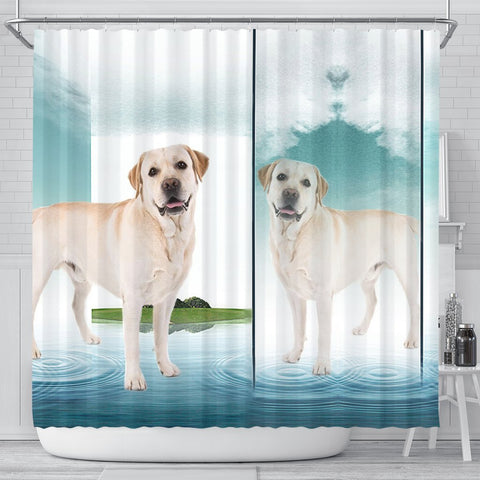 Labrador Retriever Dog Print Shower Curtain-Free Shipping