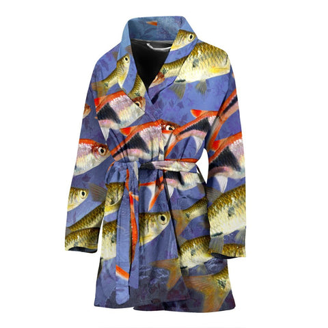 Seluang Fish Print Women's Bath Robe-Free Shipping