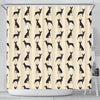 German Pinscher Dog Art Pattern Print Shower Curtains-Free Shipping