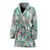 Cute Shih Tzu Dog Floral Print Women's Bath Robe-Free Shipping