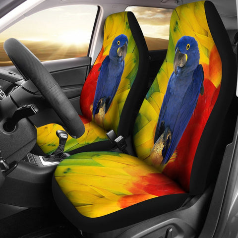 Hyacinth Macaw Print Car Seat Covers-Free Shipping