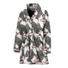 Japanese Chin Print Women's Bath Robe-Free Shipping