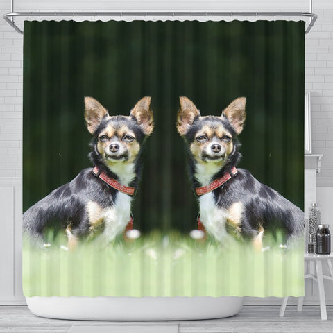 Lovely Chihuahua Dog Print Shower Curtains-Free Shipping