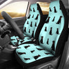 Black Labrador Pattern Print Car Seat Covers- Free Shipping