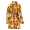 Papillon Dog In Lots Print Women's Bath Rob-Free Shipping