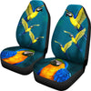 Blue-and-Yellow Macaw Parrot Print Car Seat Covers-Free Shipping