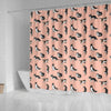 Border Collie Dog Pattern Print Shower Curtains-Free Shipping