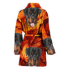 Rottweiler Print Women's Bath Robe-Free Shipping