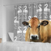 Cute Parthenaise Cattle (Cow) Print Shower Curtain-Free Shipping