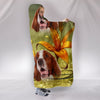 Lovely Irish Red and White Setter Dog Print Hooded Blanket-Free Shipping