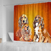 English Cocker Spaniel Print Shower Curtain-Free Shipping