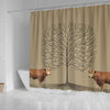 Gelbvieh Cattle (Cow) Print Shower Curtain-Free Shipping