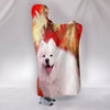 Cute American Eskimo Print Hooded Blanket-Free Shipping