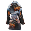 Dobermann Print Women's Bath Robe-Free Shipping