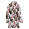 Cornish Rex Cat Face Print Women's Bath Robe-Free Shipping