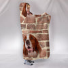 Irish Red and White Setter Print Hooded Blanket-Free Shipping