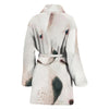 Dogo Argentino Dog Print Women's Bath Robe-Free Shipping