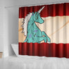 Unicorn Floral Print Shower Curtain-Free Shipping