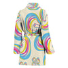 Floral Designed Print Women's Bath Robe-Free Shipping