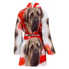 English Mastiff On Red Print Women's Bath Robe-Free Shipping