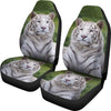 White Bengal Tiger Print Limited Edition Car Seat Covers-Free Shipping