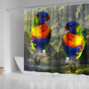 Lories And Lorikeets Bird Print Shower Curtains-Free Shipping