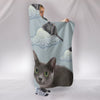 Korat Cat Print Hooded Blanket-Free Shipping