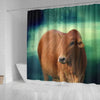 Boran cattle (cow) Print Shower Curtain-Free Shipping