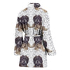 Affenpinscher Dog Print Women's Bath Robe-Free Shipping